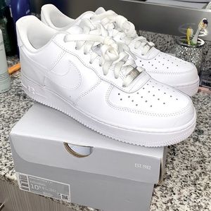 Air Force ones (worn lightly one time) women’s 10.5 (Men’s 9)